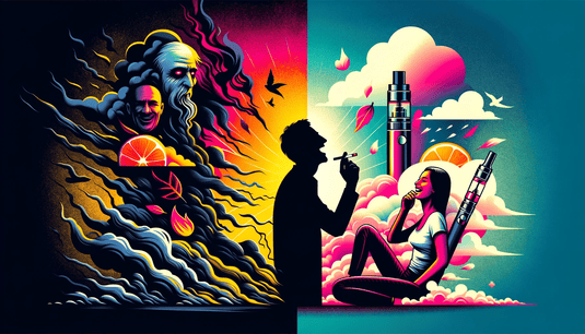  illustration that captures the transition from smoking to vaping