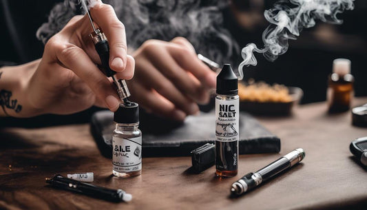 Generated image to explain how do you use nic salts