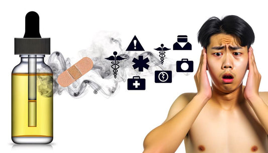 young man experiencing nicotine poisoning after drinking vape juice