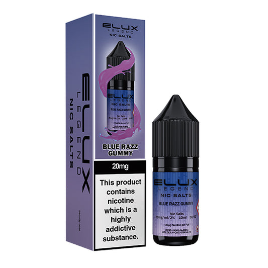 Blue Razz Gummy Elux Legend Nic Salts