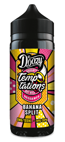 Doozy Temptations Banana Split E-Liquid Shortfill